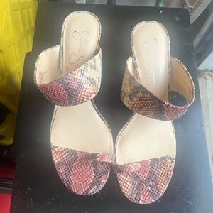 Jessica Simpson snake print sandals size 9.5